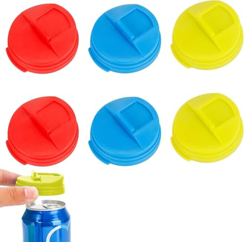 IKOPFLN Abrelatas de plástico de 6 Piezas para Abrir Bebidas Cola, Cerveza, refrescos, latas
