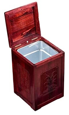 JYARZ Cubo de Basura Papelera De Madera Papelera Papelera Rústica Contenedor De Basura para El Hogar O La Oficina Granja Sala De Estar Cubo Reciclar(A)