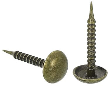 sourcing map 100Pcs Upholstery Nails, 8x20mm Upholstery Tacks Furniture Tacks Round Head Decorative Tacks for Sofas Beds DIY Project, Bronze
