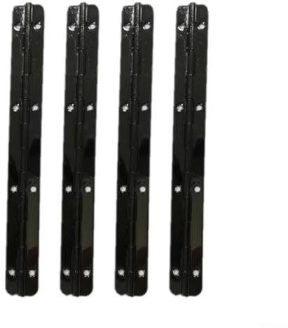 4 bandas de piano de acero inoxidable, bisagra de banda de piano de 15 cm, bisagras de acero inoxidable con 32 tornillos, para caja de almacenamiento de pianos, 150 x 17 mm