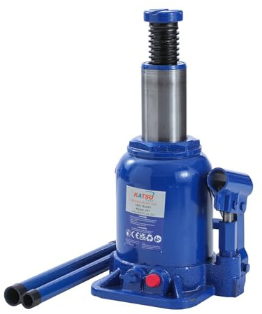 KATSU Tools Low Profile Stubby Hydraulic Bottle Jack 20 Ton Heavy Duty Lifting Jack for Auto Repair Vehicle Maintenance 161095