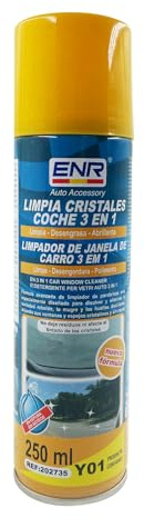 ENERFERO-Limpiacristales Coche,Limpiador de Cristales Auto, Desengrasa y Abrillanta,Elimina la Grasa y Suciedad de la Ventana y Cristales 250ml