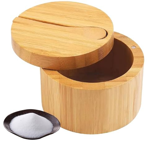 Saltbehållare med lock Behållare, Låda, Saltcellare, Burk, Förvaringsburk,