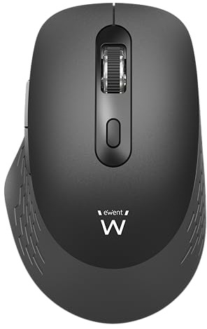 Ewent EW3243 Mouse Wireless Multi Connessione con Adattatore USB-C, DPI Regolabile fino a 3200, 6 Tasti Silenziosi, Tripla Connessione BT 3.0/5.2 e 2.4GHz, Compatibile con Windows/macOS/iOS/Android/Ch
