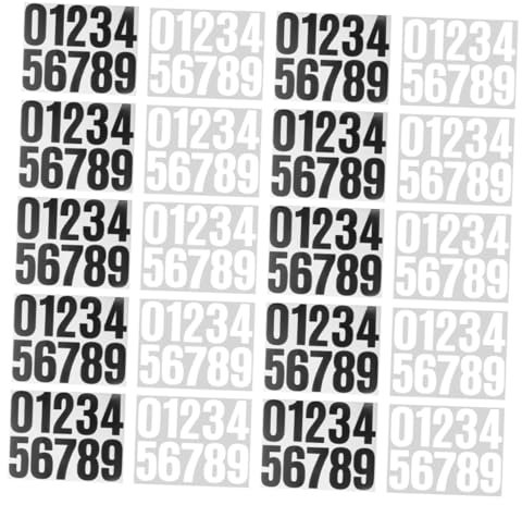 SHINEOFI 20sheets Diy Number Stickers Self-adhesive Outdoor Stickers for Mailbox Car Home