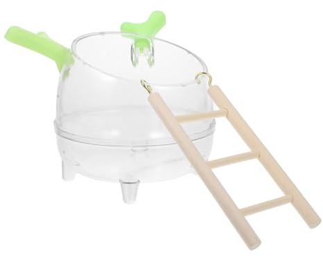 EXAOMBLE Cuenco de Baño para Roedores Función de Inodoro y Baño Diseño Desmontable de Madera para Mascotas Pequeñas Accesorios de Arena