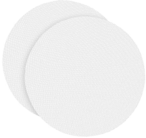 WATIIFUFU Tapis de Cuisson Antiadhésives Blanc Vapeur en Silicone Réutilisable 2 Feuilles Rondes et Contact Direct Aliments pour Cuisson Pratique