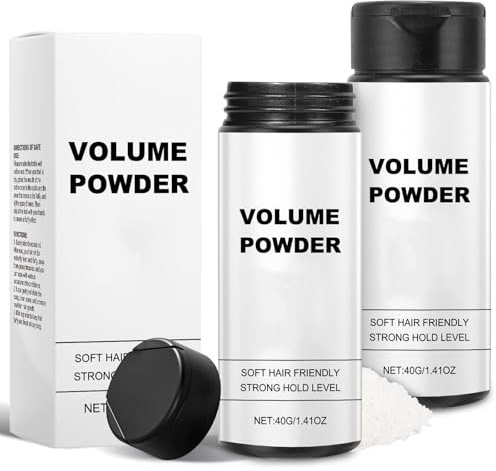 Polvere per Capelli da Uomo, 2 Pezzi Volume Powder, Tenuta di Lunga Durata, Effetto Opaco e Finitura Naturale, Hair Styling Powder per la Massima Stabilità, Facile da Applicare
