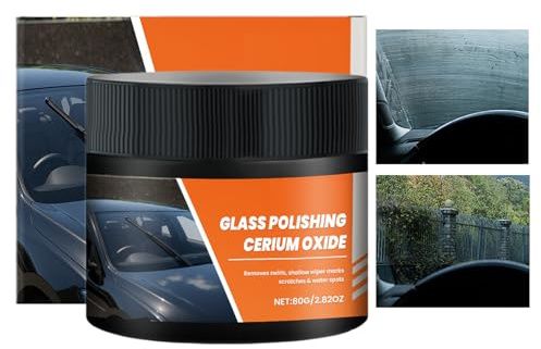 Glas Politur Pulver - Fenster Politur | 80g Wiederherstellung Beschichtung Autoscheiben Frontscheiben Tiefenreinigung