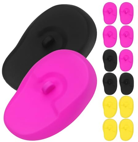 Ipetboom 6 Pairs Silicone Ear Protectors For Hair Dye Styling Dryer Heat And Shampoo - Reusable Hair Coloring Ear Covers For Salon And Home Use