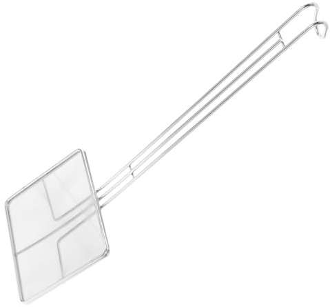 UKCOCO Espumadera Cuadrada de Acero Inoxidable con Malla Fina para Cocina Colador de Aceite y Filtro para Frituras Herramienta Duradera para Eliminar Residuos y Grasa Freír