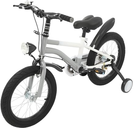 HUOMMGS Kinderfahrrad 16 Zoll Kinder Fahrrad für ab 5-8 Jahre Höhenverstellbar Jugend Fahrrad Upgraded Kinderfahrrad mit Stützrädern, LED Licht Anfänger Fahrrads für Jungen & Mädchen