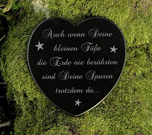 Gedenkstein Herz Grabschmuck Sternenkind Gravur