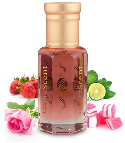 Perfume Oil Candy Roll-On 6ml – Alcohol Free Arabian Oud Attar – Rich Sweet Fruity Long Lasting Premium Fragrance for Women – Raspberry, Vanilla & Caramel Blend, Arabic Inspired Perfume Oil