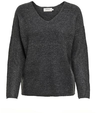 ONLY Damen Pullover 15204588 Dark Grey Melange M