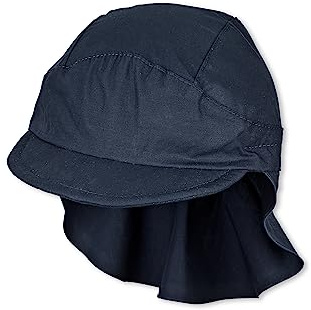 Sterntaler Unisex barnmössa med nackskydd utan band barnmössa, marinblå, 47
