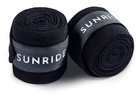 SUNRIDE Bandagen für Pferde, stabilisieren und wärmen Sehnen und Bänder - atmungsaktiv (2er Set)