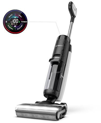 Tineco Floor One S7 Pro Aspirapolvere Lavatrice a secco e bagnato intelligente senza fili per pavimenti duri, display digitale LED, grande autonomia, perfetto per compiti tenaci e peli di animali
