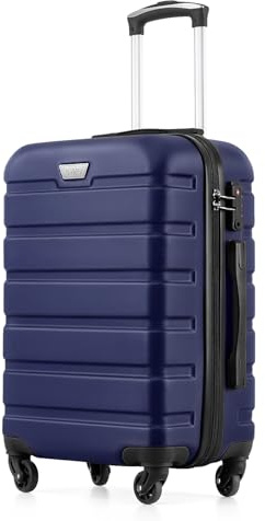COOLIFE Handgepäck Koffer für EasyJet, 56 cm M, PC+ABS, Leicht Hartschale | Reisekoffer mit 360° Spinner Räder, YKK Reißverschluss, TSA Zahlenschloss, Geeignet für Kurztrips, Flugreisen und Autoreisen