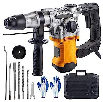 Perceuse à Percussion rotative 1050W Max Forage 26mm SDS Plus démolition Marteau-piqueur 4in1 électrique Bois béton perforateur