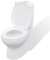 Hommdiy Stand WC Bodenstehend Keramik Soft Close Sitz Spülkasten Ecke Toilette Weiß