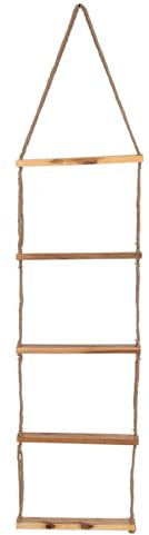 NKlaus Scala sospesa in juta 5 gradini in legno 175x40cm corda scala di decorazione corda 14963