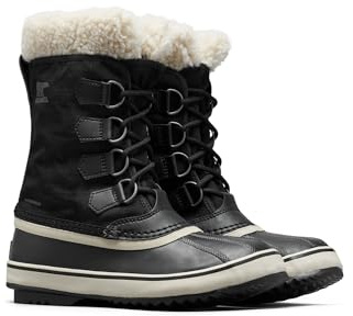 Sorel Damen Winter Carnival Boot WP wasserdichte Schneestiefel, Black, Stone, 39.5 EU