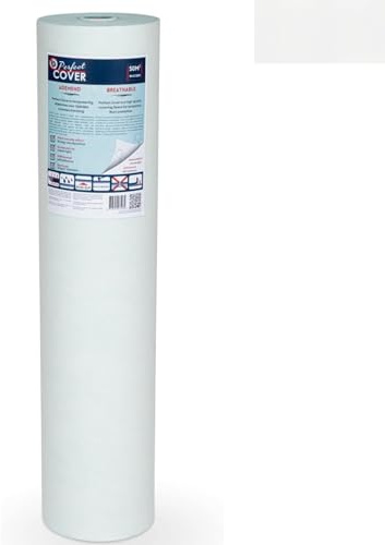 Perfect Cover Atmungsaktives Malervlies Selbstklebend 1 m x 50 m – Abdeckvlies für empfindliche Böden, Dampfdurchlässig und Flüssigkeitsabweisend für Renovierung und Bodenschutz | 160g/m²