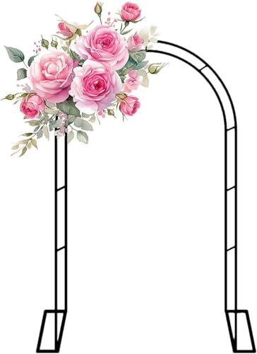 WCQSYY Arco De Jardin para Plantas Arco De Hierro Forjado para Plantas Trepadoras Arco De Rosales para Plantas Trepadoras,Blanca,W1.2M*H2.2M