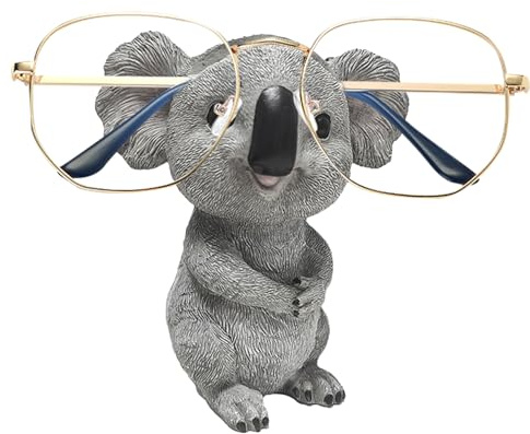 Generisch Koala-Brillenhalter, süßer Tier-Brillenhalter, Niedlicher Tierskulptur-Brillenhalter, Niedlicher Ausdruck und lebendige Haltung, Kunstharz-Cartoon-Figur, Heimdekoration