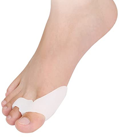 CWZZWS Gel-Zehentrenner, Silikon-Abstandshalter, großer Glätteisen für Ballenzehen-Korrektoren für Männer und Frauen, Silikon-Fuß-Finger-Trenner, Ballen-Einsteller, Fußpolster