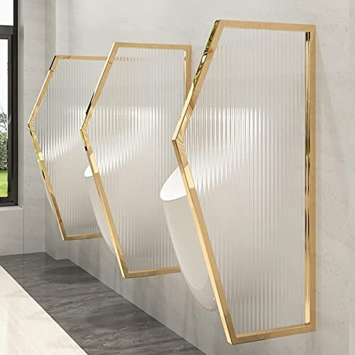 CHBGLNTY Urinal-Trennwand für Männer, Sichtschutz, Badezimmer-Trennwand, Toiletten-Sichtschutz, kreative Trennwand, Raumteiler (Gold, 1 Stück) (Gold, 1 Stück)