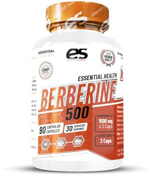 ESSENTIAL NUTRITION – Berberina Natural 1500mg – 90 caps | Apoya el Metabolismo de la Glucosa | Favorece la Salud Cardiovascular e Intestinal
