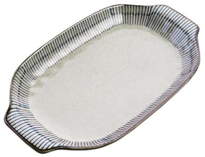 GUHPZA 1pc Steamed Fish BBQ Plate Ceramic Serving Tray Grilled Plate Cake Tray Japanese Plates Ceramic Oven Pan Sushi Tray Decorative Tray Oval Tableware Stoneware Ceramics
