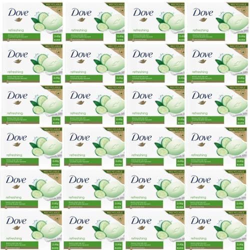 Dove Beauty Cream Bar Seifen, robust, verschiedene Düfte, 2 x 90 g (24 Einheiten, Gurke und grüner Tee)