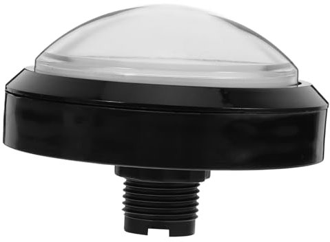 CIYODO Botón Pulsador Blanco Luz Led Material Abs y Metal de Juego Arcade Adecuado para Máquinas de Concurso y Niños en Juegos de Competición
