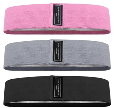 Lot de 3 bandes d'exercice de résistance pour étirements, fitness, musculation, renforcement musculaire