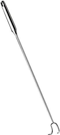 TOYZFRIENDY Gancho De Carne De Acero Inoxidable Resistente con Punta Fina Ergonómico para Barbacoa y Cocina Accesorio Ligero para Asar Cerdo Pollo Jamón y Aves Fácil De Limpiar y Transportar