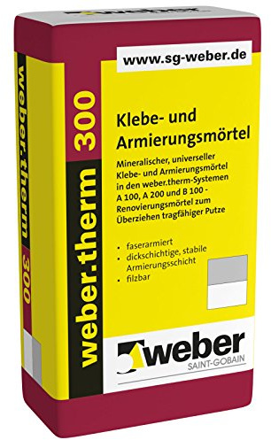 Weber. Therm 300 Lot de colle et mortier de jointoiement mineralisch universel Gris, gris
