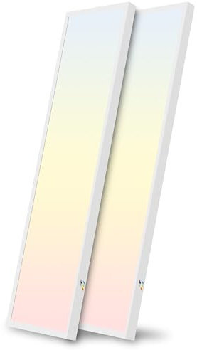 hykolity 1x4 FT LED Flat Panel Light,4800lm 48W Dimmable Edge-Lit Ceiling Lighting Fixture. 3000K/4000K/5000K Built-in Driver Surface Flush Mount Lights for Kitchen Garage,2 Pack