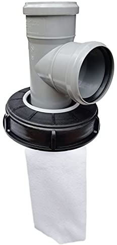 FN-Technik IBC - Filtro di copertura per acqua piovana DN 150 HT, derivazione DN 75 in feltro