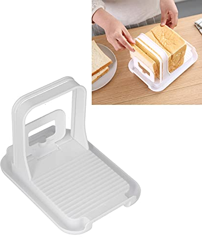 HERCHR Affettatrice regolabile per pane, Manuale Taglierina per Pagnotta, Affettatrice per Toast Pieghevole per Pane Fatto in Casa, Panino Multifunzionale Tostapane Portatile per arrosto