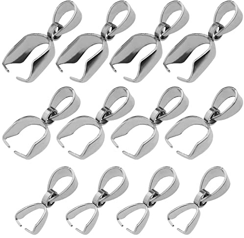 ECSiNG 60 Stück Anhänger Verschluss Anschluss Clips Anhängerschlaufe Schnalle 304 Edelstahl für Schmuck DIY Handwerk Charm Bead Halskette