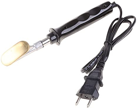 iSpchen 60W 220V Elektrischer Lötkolben Schnelle Hitze Elektro-Lötkolben Werkzeug mit flacher Spitze Kunststoffgriff Autostoßstangen Reparatur Werkzeuge,EU-Stecker