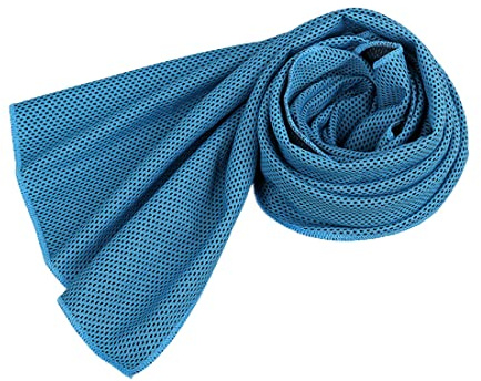 1 Stück Cooling Handtuch für Sport & Fitness - Ultraleichtes und Kompaktes Mikrofaser Outdoor Handtuch zum Kühlen für Laufen, Trekking, Reise & Yoga (Blau)