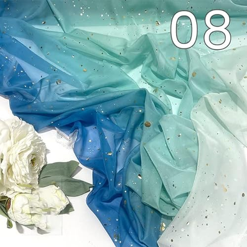ZANZER 100 * 150cm Regenbogen Farbverlauf Chiffon Stoff 30D Organza Tüll Stoff Für DIY Alten Stil Hanfu Hochzeit Kleid bühne Dekor