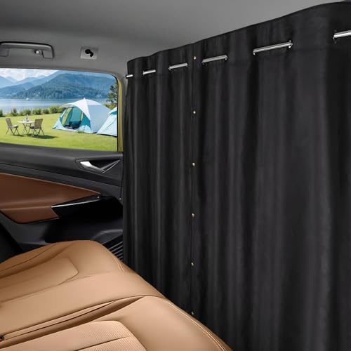 Sonnenschutz Auto Vorhang Innen 160* 106cm Cammper Sichtschutz Trennvorhang | 100 % Lichtundurchlässig,Perfekte Privatsphäre,Magnetisch,Einstellbar