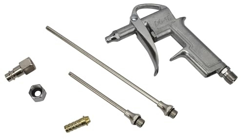 Reptools Druckluftpistole Set Ausblaspistole Druckluft Luftpistole 3 Düsen | 25mm 100mm 200mm