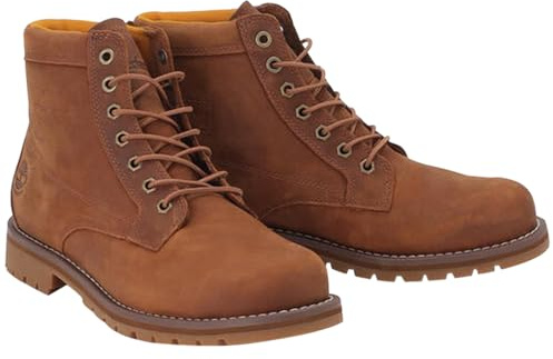 Timberland Men's Redwood Falls Mid Waterproof Boot, Saddle Full Grain, 7 W US