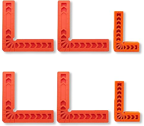 6 Stück 90 Grad Positionierwinkel, 3 4 90 Grad Winkel-Klemme L-Type Eckklemme Rechtwinklige Klemmen Positionierung Swinkel Eckspannwinkel Winkelspanner für Holzbearbeitung Heimwerken Handwerk